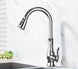 Quantum Swivel Spout Kitchen Faucet In Chrome - Pull Down Sprayer - 5 Years Warranty - Bathroom FaucetBathroomLux