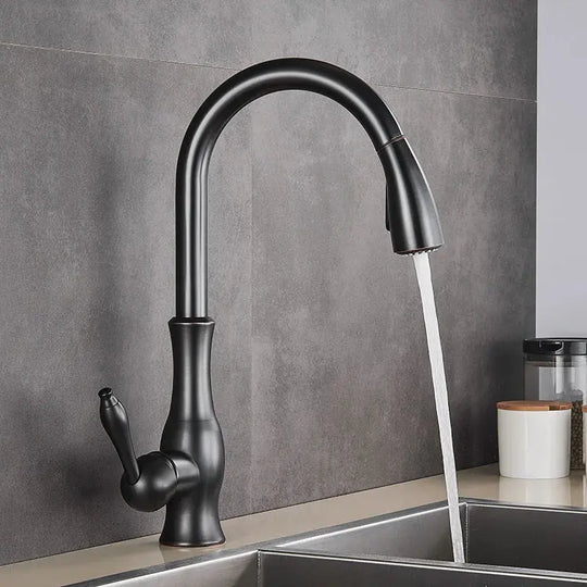 Quantum Swivel Spout Kitchen Faucet - Pull Down Sprayer - 5 Years Warranty - Bathroom FaucetBathroomLux