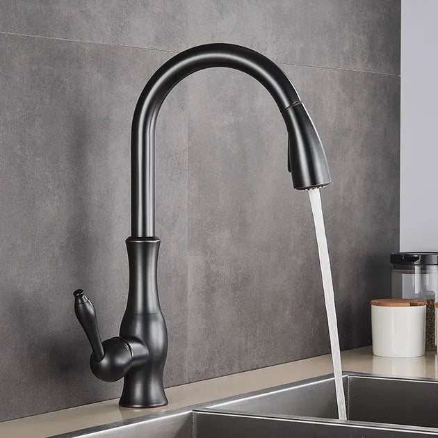 Quantum Swivel Spout Kitchen Faucet - Pull Down Sprayer - 5 Years Warranty - Bathroom FaucetBathroomLux