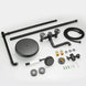 black matt rain shower system wall mounted