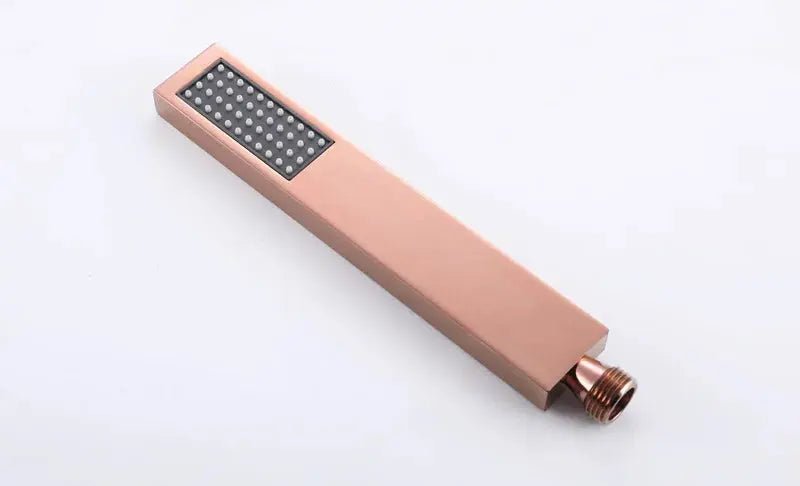 Rainfall Shower Mixer Combo – Matte Black & Rose Gold Finish - Concealed Dual Handles Rainfall Shower Head Combo SetBathroomLux