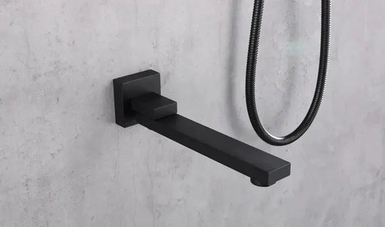 Rainfall Shower Mixer Combo – Matte Black & Rose Gold Finish - Concealed Dual Handles Rainfall Shower Head Combo SetBathroomLux