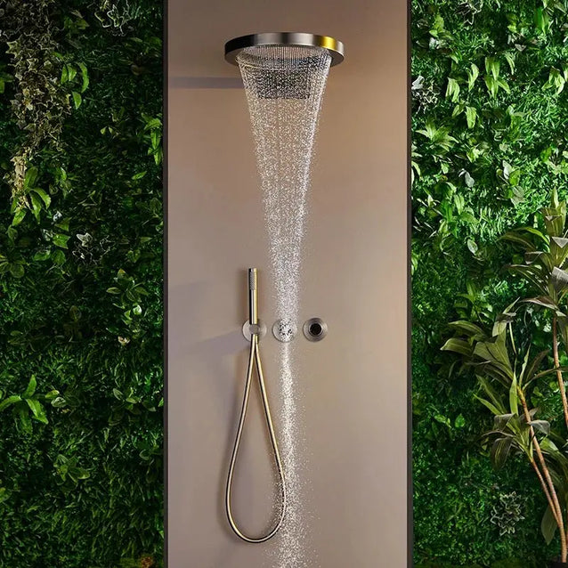 Rainfall Shower System Wall Mounted - 5 Years Warranty | Gold