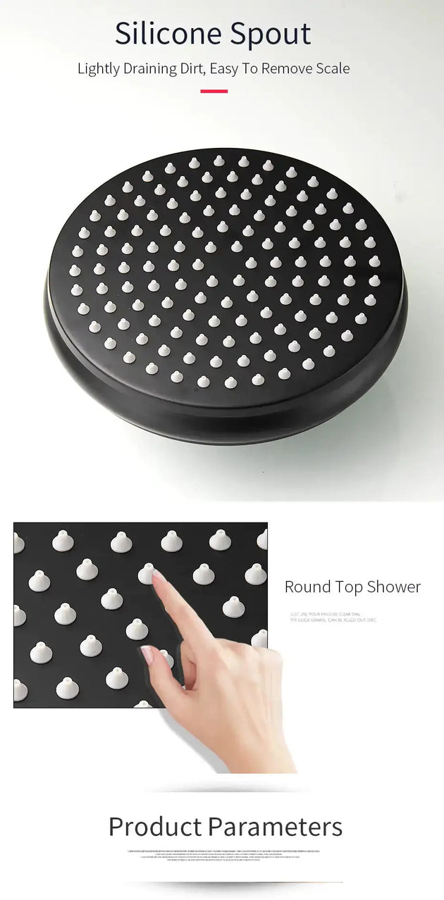 rainfall shower head with handheld and tub spout