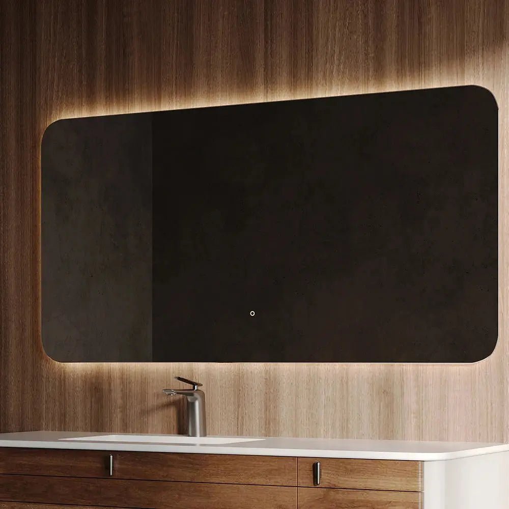 Rectangle LED Bathroom Mirror – Smart Wall - Mounted Makeup Mirror - Rectangle LED Bathroom MirrorBathroomLux
