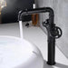 Retro Black Water Mixer Bathroom Faucet Hot and Cold Dual Handles Tall - Retro Bathroom FaucetBathroomLux