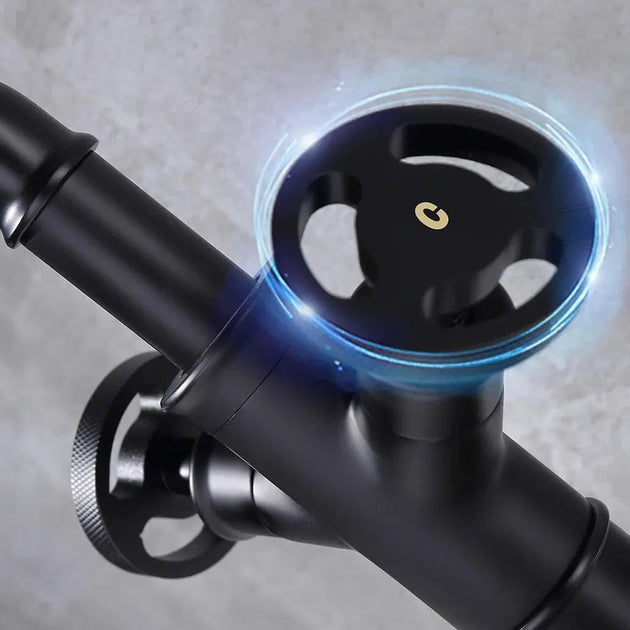 Retro Black Water Mixer Bathroom Faucet Hot and Cold Dual Handles Tall - Retro Bathroom FaucetBathroomLux