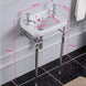 Retro Wall - Hung Cloakroom Bathroom Sink – Ceramic with Double Tap Holes - Vessel Sinks ukBathroomLux