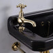 Retro Wall - Hung Cloakroom Bathroom Sink – Ceramic with Double Tap Holes - Vessel Sinks ukBathroomLux