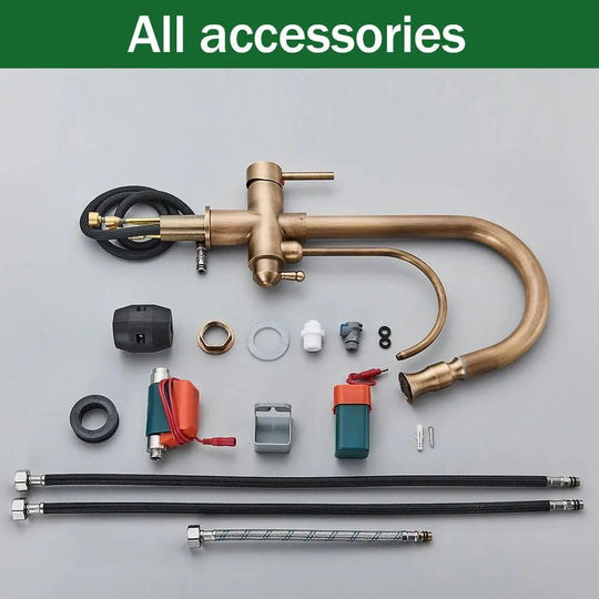 Rose Dual Handle Touch Sensor Filter Water Faucet - BathroomLux