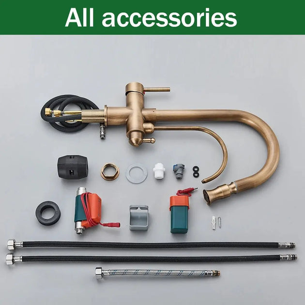 Rose Dual Handle Touch Sensor Filter Water Faucet - BathroomLux