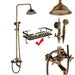 Rose Porcelain Shower kit Swivel Rotate - BathroomLux