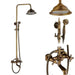 Rose Porcelain Shower kit Swivel Rotate - BathroomLux