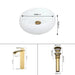 Round White Ceramic Vessel Sink with Faucet and Drain Combo Set - Bathroom Wash basinBathroomLux