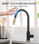Sensor Smart Touch Kitchen Faucet – Hot & Cold Mixer with Pull Down Spout - 2 - Way Smart Touch Pull Down Kitchen FaucetBathroomLux