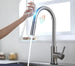 Sensor Smart Touch Kitchen Faucet – Hot & Cold Mixer with Pull Down Spout - 2 - Way Smart Touch Pull Down Kitchen FaucetBathroomLux