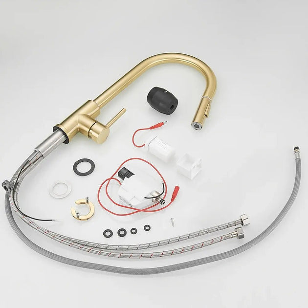 Sensor Smart Touch Kitchen Faucet – Hot & Cold Mixer with Pull Down Spout - 2 - Way Smart Touch Pull Down Kitchen FaucetBathroomLux