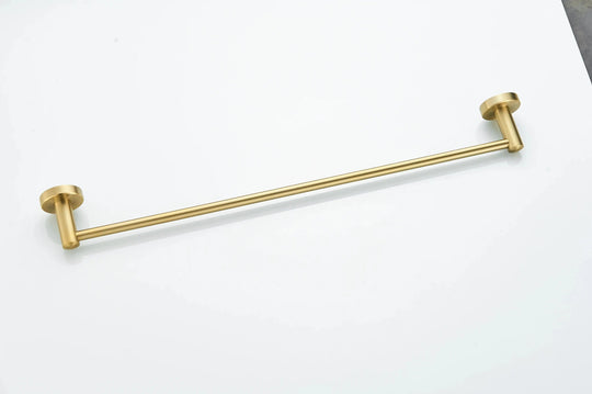 Single Towel Bar Brushed Gold Stainless Steel Towel Holder Rack - Towel RacksBathroomLux