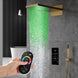 Smart Steam Shower – Multi - Color LED Rain & Waterfall Spray Music & Temp Control | Wall - Mounted Design - bathroom faucet with led lightsBathroomLux