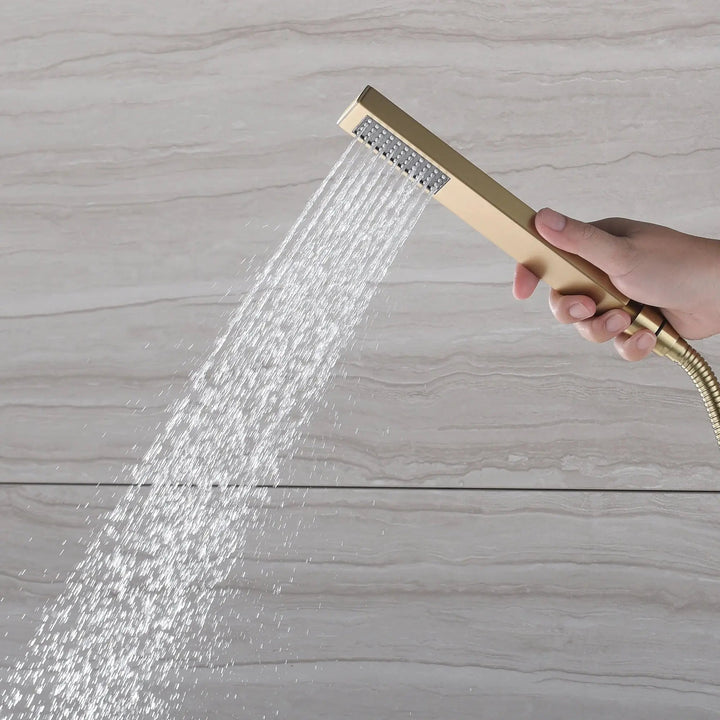 Smart Steam Shower – Multi - Color LED Rain & Waterfall Spray Music & Temp Control | Wall - Mounted Design - bathroom faucet with led lightsBathroomLux