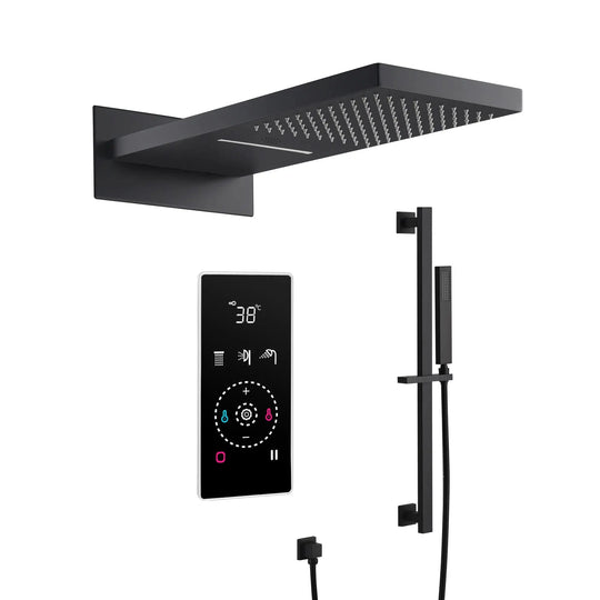 Smart Steam Shower – Multi - Color, Music & Temperature Control | Modern Bathroom Tech - bathroom faucet with led lightsBathroomLux