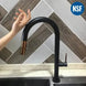 Smart Touch Kitchen Tap – Black Plated Solid Brass Mixer with Sensor Control - Smart Touch Kitchen TapBathroomLux