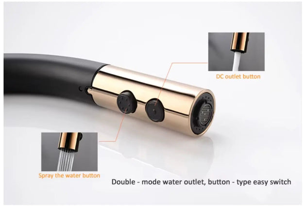 Smart Touch Kitchen Tap – Black Plated Solid Brass Mixer with Sensor Control - Smart Touch Kitchen TapBathroomLux