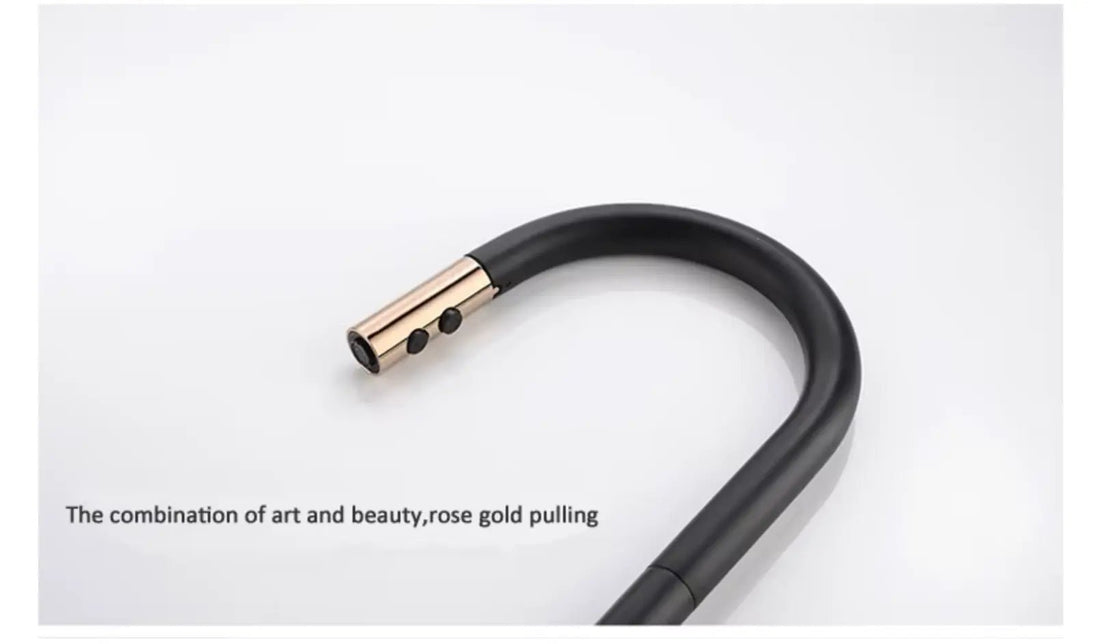 Smart Touch Kitchen Tap – Black Plated Solid Brass Mixer with Sensor Control - Smart Touch Kitchen TapBathroomLux