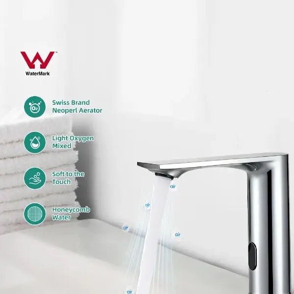 Smart Touchless Infrared Basin Tap – Single Hole Zinc Alloy with WaterMark - Smart Touchless Basin TapBathroomLux