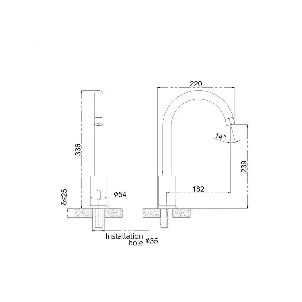 Smart Basin Smart Touchless Sensor Basin Tap – Single Hole Chrome - BathroomLux