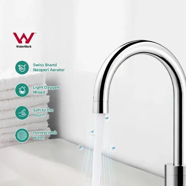Smart Touchless Sensor Basin Tap – Single Hole Chrome WaterMark - Touchless Sensor Basin TapBathroomLux