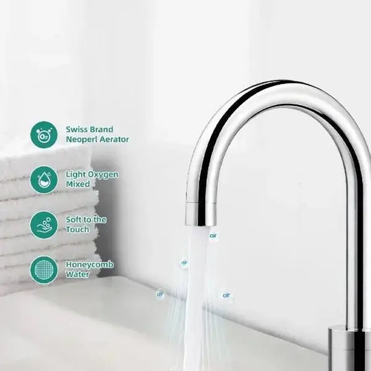 Smart Touchless Sensor Basin Tap – Single Hole Chrome - Touchless Sensor Basin TapBathroomLux