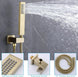 Thermostatic Rainfall Shower System with Body Jets – Clawfoot Shower Faucet Combo Set - Thermostatic Rainfall Shower SystemBathroomLux