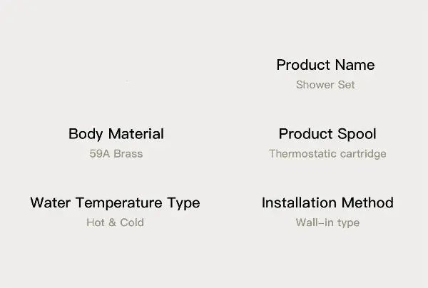 Thermostatic Shower System with LED, Rainfall & Anti - Scald Tech - Concealed Rain Shower SystemBathroomLux