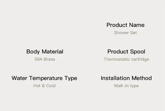 Thermostatic Shower System with LED, Rainfall & Anti - Scald Tech - Concealed Rain Shower SystemBathroomLux
