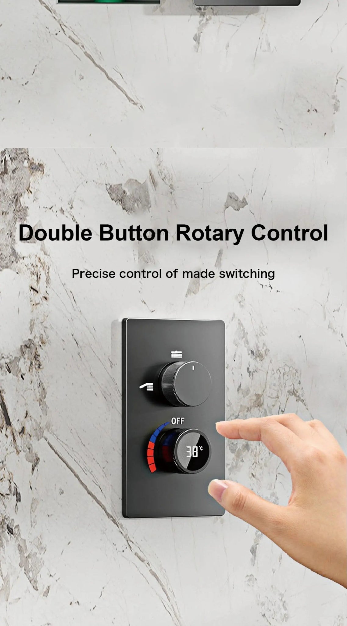 Thermostatic Shower System with LED, Rainfall & Anti - Scald Tech - Concealed Rain Shower SystemBathroomLux