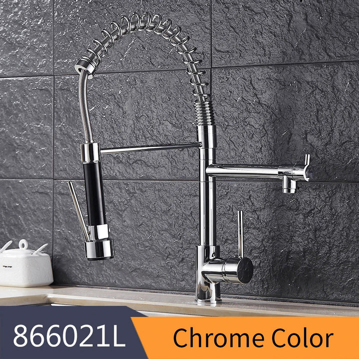 Torneira Para Single - Hole Kitchen Faucet with Pull - down spout - BathroomLux