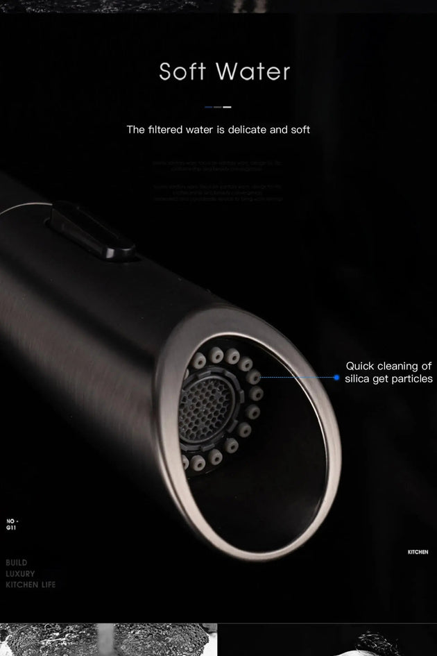 Touch Control Brass Kitchen Faucet Pull - Out Dual Control - Kitchen Faucet Touch Switch DesignBathroomLux