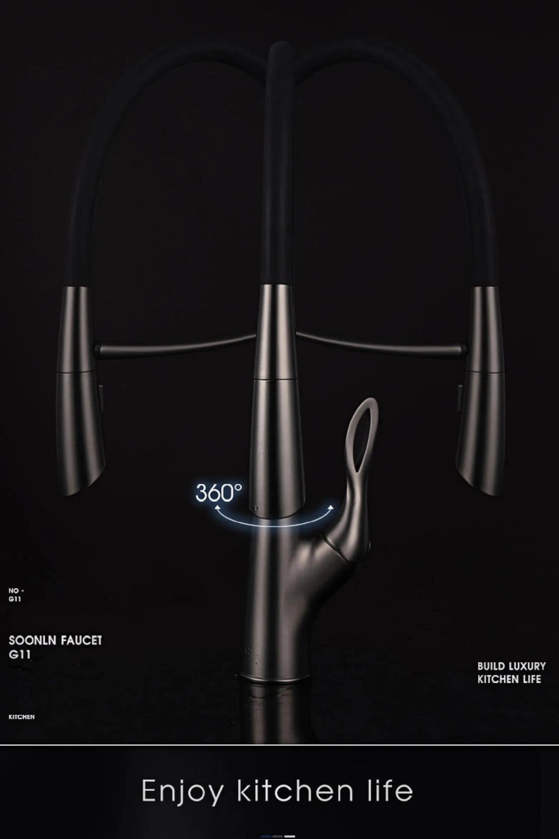 Touch Control Brass Kitchen Faucet Pull - Out Dual Control - Kitchen Faucet Touch Switch DesignBathroomLux