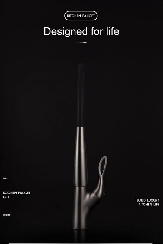 Touch Control Brass Kitchen Faucet Pull - Out Dual Control - Kitchen Faucet Touch Switch DesignBathroomLux