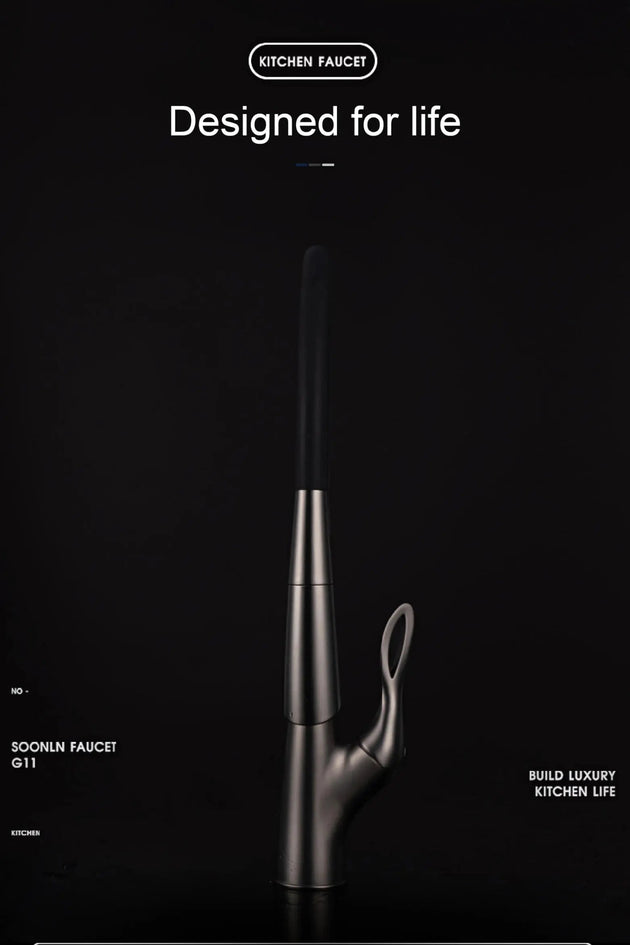 Touch Control Brass Kitchen Faucet Pull - Out Dual Control - Kitchen Faucet Touch Switch DesignBathroomLux