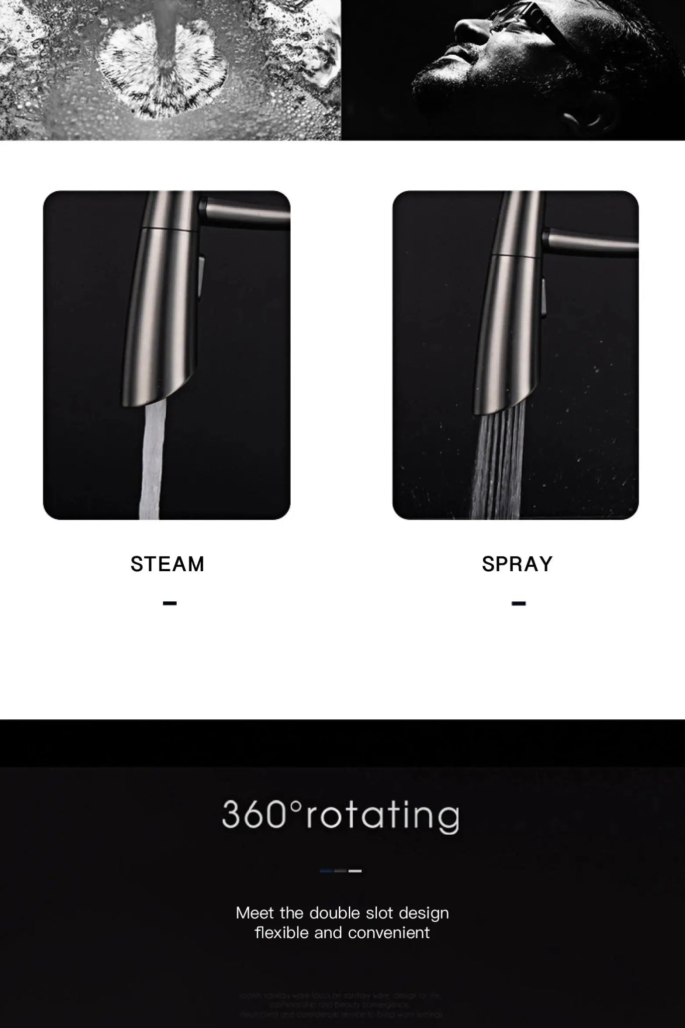 Touch Control Brass Kitchen Faucet Pull - Out Dual Control - Kitchen Faucet Touch Switch DesignBathroomLux