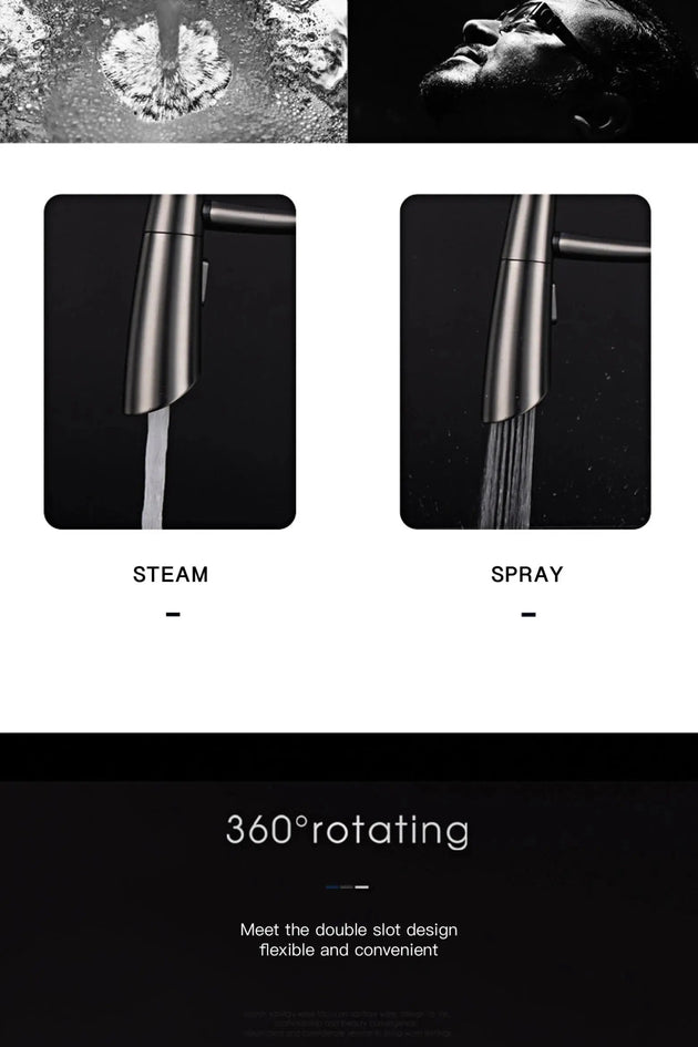 Touch Control Brass Kitchen Faucet Pull - Out Dual Control - Kitchen Faucet Touch Switch DesignBathroomLux