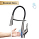 Touch Control Brass Kitchen Faucet Pull - Out Dual Control - Kitchen Faucet Touch Switch DesignBathroomLux