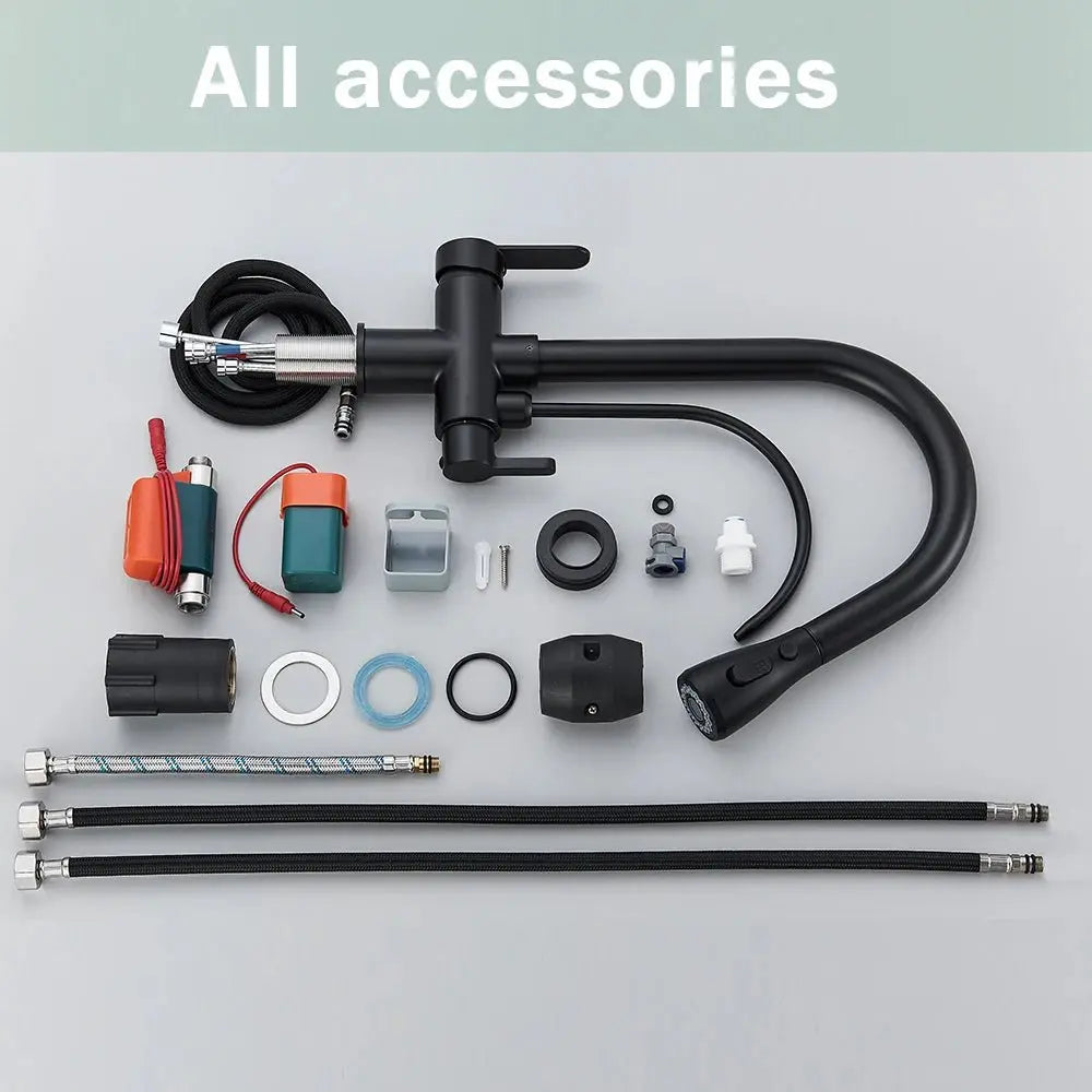 Touch Sensor Filter Water Kitchen Faucet with Pull - Out Spray - Kitcen faucetBathroomLux