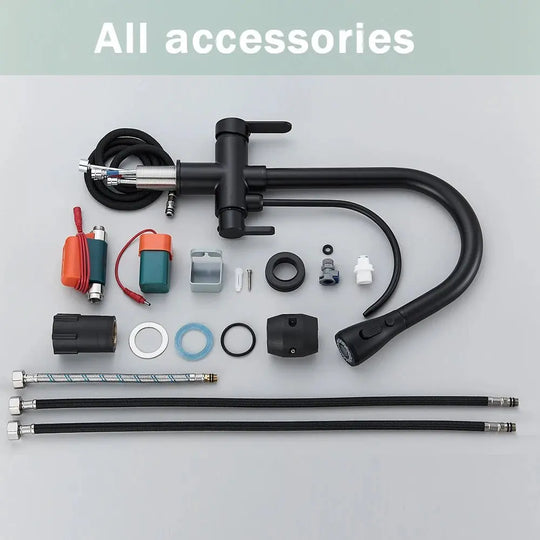 Touch Sensor Filter Water Kitchen Faucet with Pull - Out Spray - Kitcen faucetBathroomLux