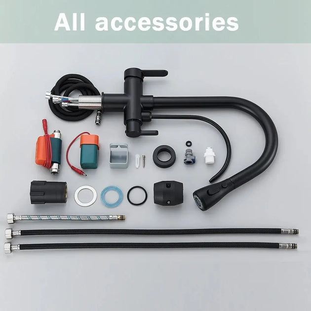 Touch Sensor Filter Water Kitchen Faucet with Pull - Out Spray - Kitcen faucetBathroomLux