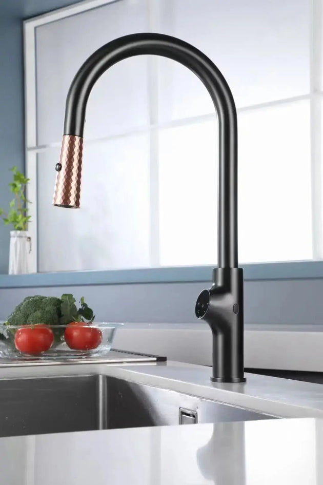 Touch Sensor Kitchen Faucet – Smart Deck - Mounted Sink Tap for Modern Kitchens - electric kitchen faucet sensorBathroomLux