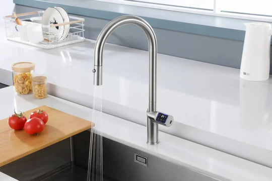 Touch Sensor Kitchen Faucet – Smart Deck - Mounted Sink Tap for Modern Kitchens - electric kitchen faucet sensorBathroomLux
