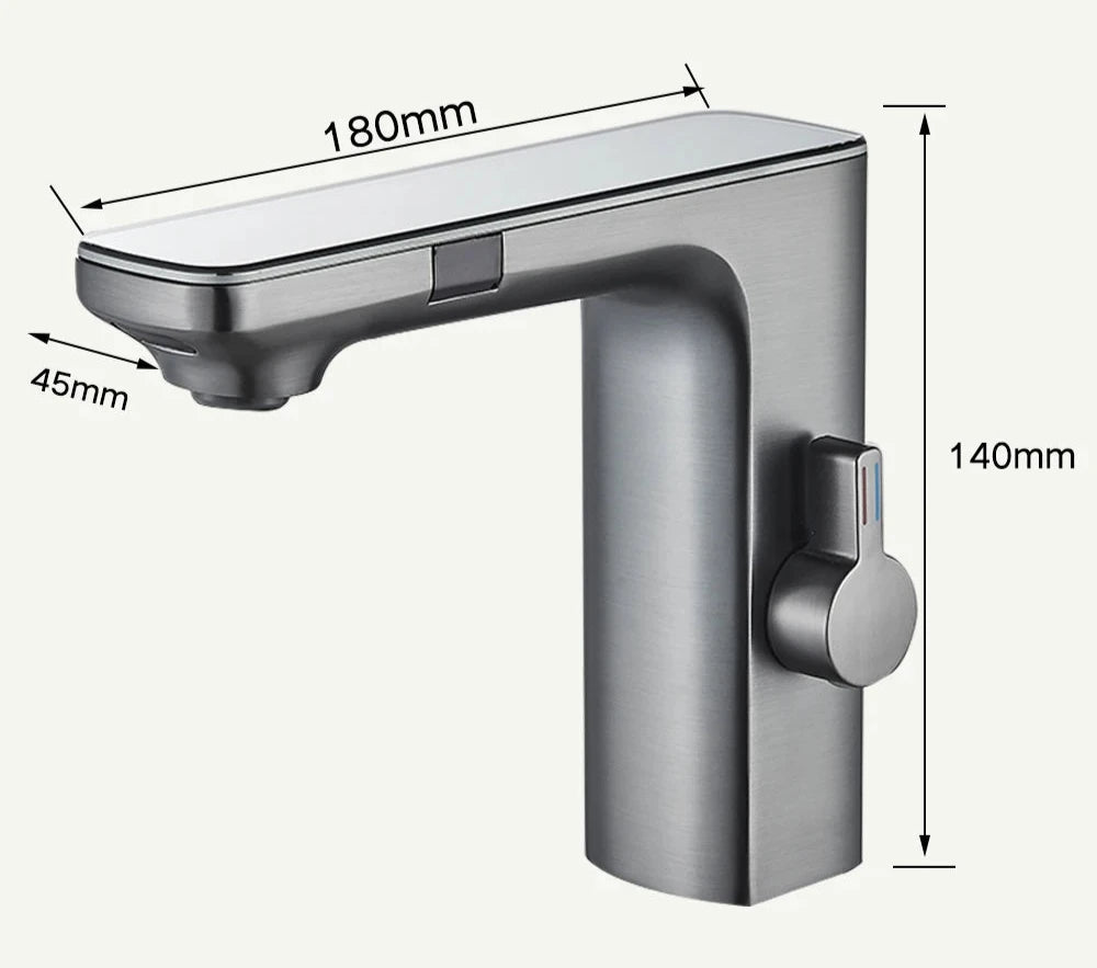 Touchless Sensor Bathroom Faucet with Smart Digital Display - BathroomLux